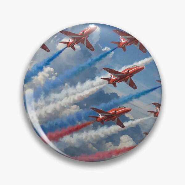 Item preview, Red Arrows Smoke Trails Illustration designed and sold by Airpower Art.
