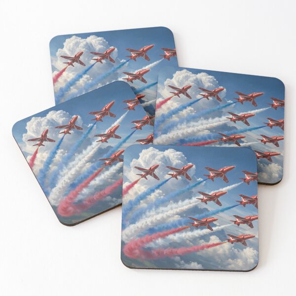 Item preview, Red Arrows Smoke Trails Illustration designed and sold by Airpower Art.