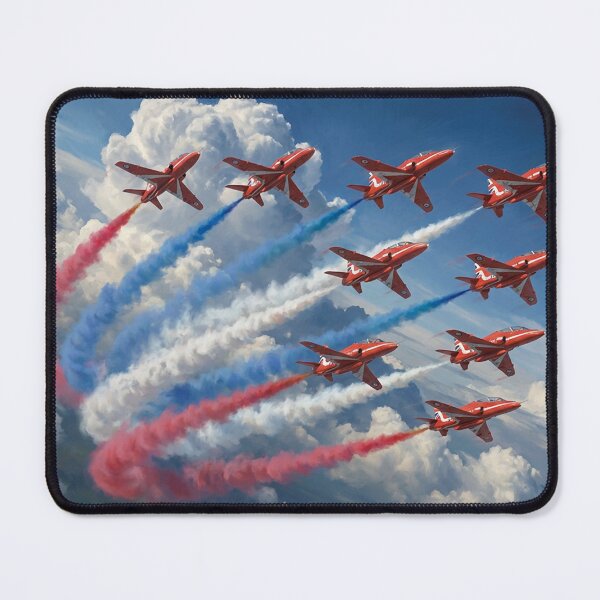 Item preview, Red Arrows Smoke Trails Illustration designed and sold by Airpower Art.