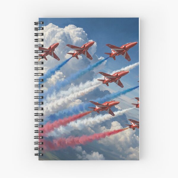 Item preview, Red Arrows Smoke Trails Illustration designed and sold by Airpower Art.