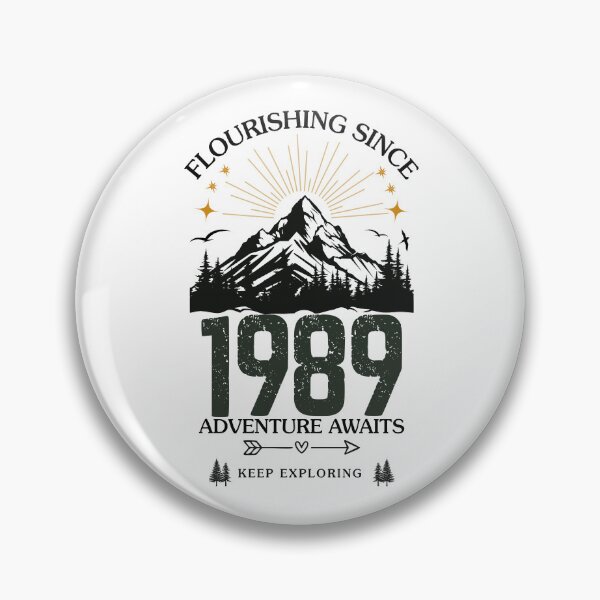 Item preview, 1989 Flourishing Since Mountain Adventure Birthday Design designed and sold by FlareCraftStudio.