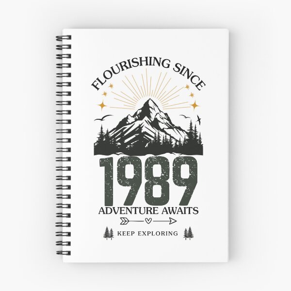 Item preview, 1989 Flourishing Since Mountain Adventure Birthday Design designed and sold by FlareCraftStudio.