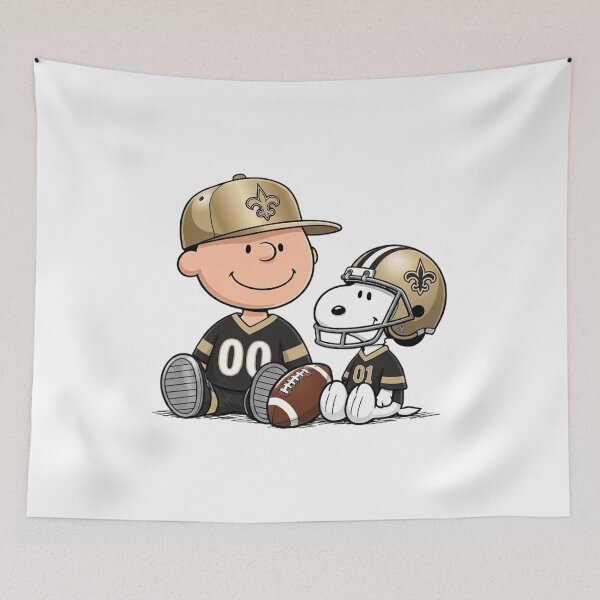 Item preview, Snoopy And Charlie Brown New Orleans Saints Football Fan designed and sold by DamianRoy88.