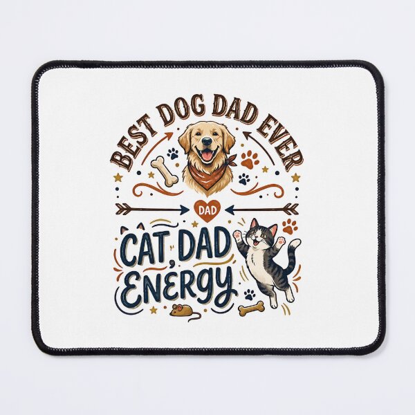 Item preview, Best Dog Dad Ever Cat Dad Energy Funny Pet Owner Gift designed and sold by GiaoCalonas.