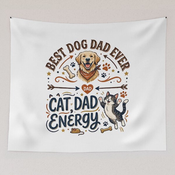 Item preview, Best Dog Dad Ever Cat Dad Energy Funny Pet Owner Gift designed and sold by GiaoCalonas.