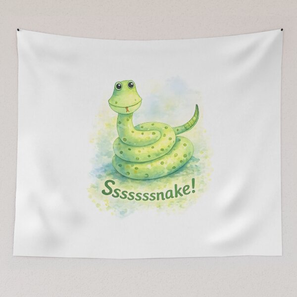 Item preview, Ssssssnake! Cute Watercolor Snake Illustration designed and sold by blankTeeShirt.