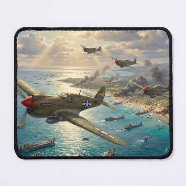Item preview, P-40 Warhawk Invasion Fleet Illustration designed and sold by Airpower Art.