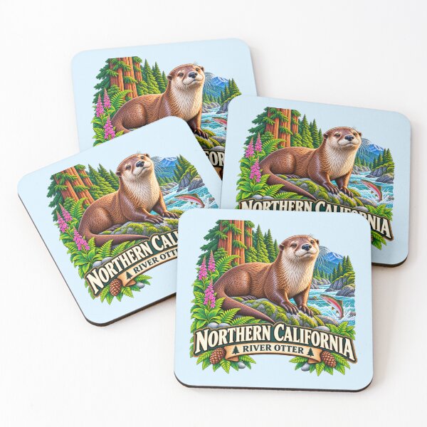 Item preview, Northern California, River Otter, Redwood River Wildlife designed and sold by Myra365Art.