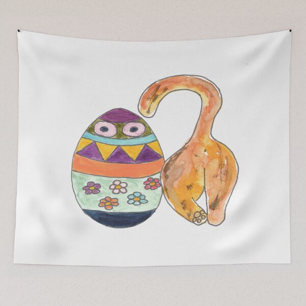 Item preview, Cat & Easter-Egg, Katze & Osterei designed and sold by Anke‘s Bazaar.