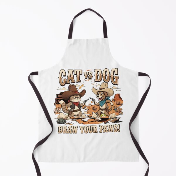 Item preview, Cat vs Dog Western Showdown Art designed and sold by GiaoCalonas.