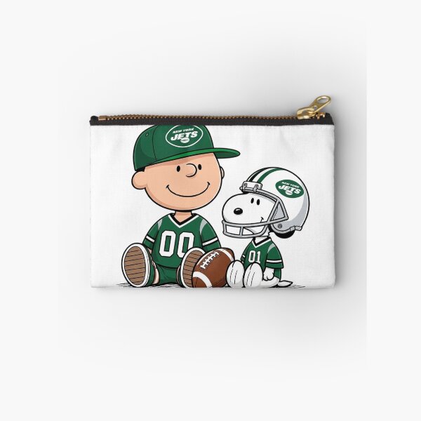 Item preview, Snoopy And Charlie Brown New York Jets Football Fan designed and sold by DamianRoy88.
