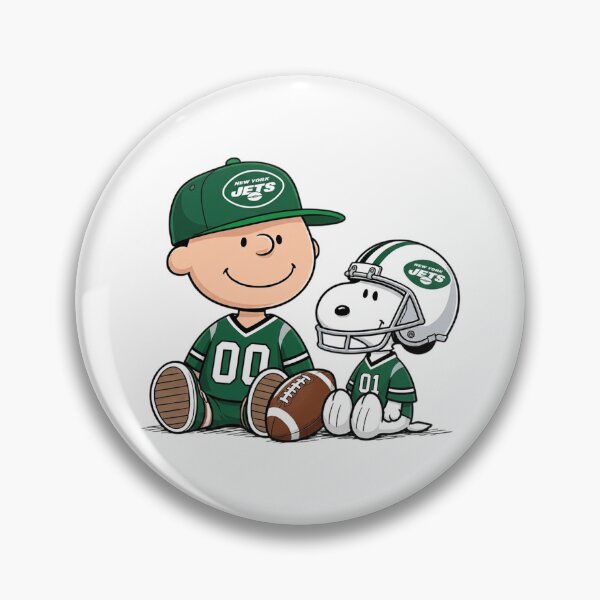 Item preview, Snoopy And Charlie Brown New York Jets Football Fan designed and sold by DamianRoy88.