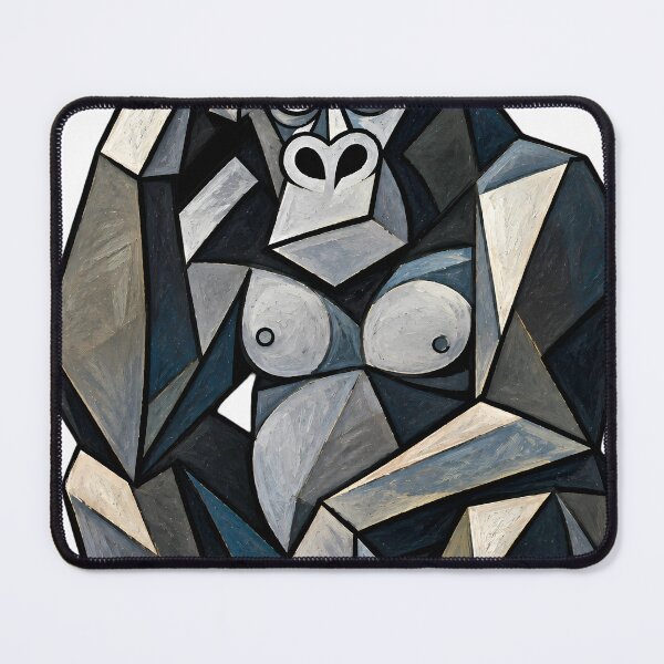 Item preview, Geometric Gorilla Cubism Portrait  designed and sold by charmaroundyou.