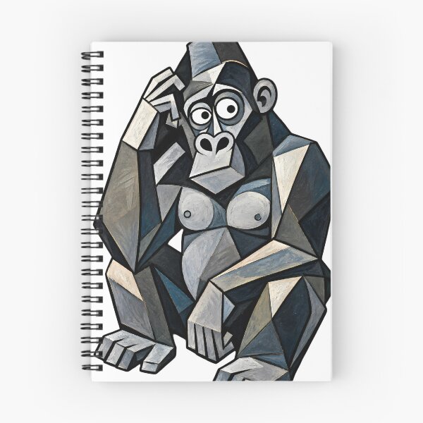Item preview, Geometric Gorilla Cubism Portrait  designed and sold by charmaroundyou.