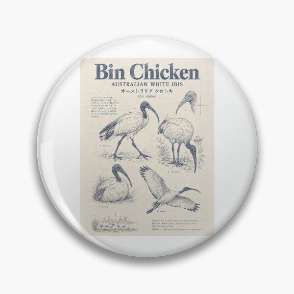 Item preview, Bin Chicken Ibis Bird Zoology Australian White Ibis Naturalist Field Guide Art designed and sold by Yellowriversss.