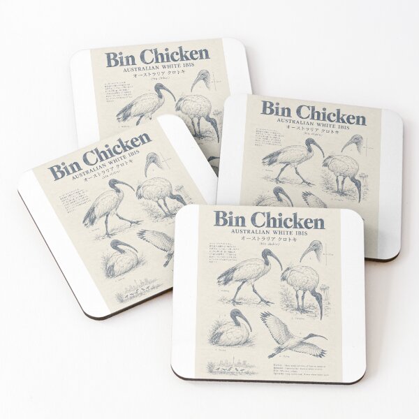 Item preview, Bin Chicken Ibis Bird Zoology Australian White Ibis Naturalist Field Guide Art designed and sold by Yellowriversss.