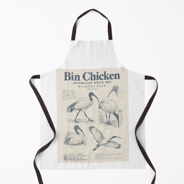 Item preview, Bin Chicken Ibis Bird Zoology Australian White Ibis Naturalist Field Guide Art designed and sold by Yellowriversss.