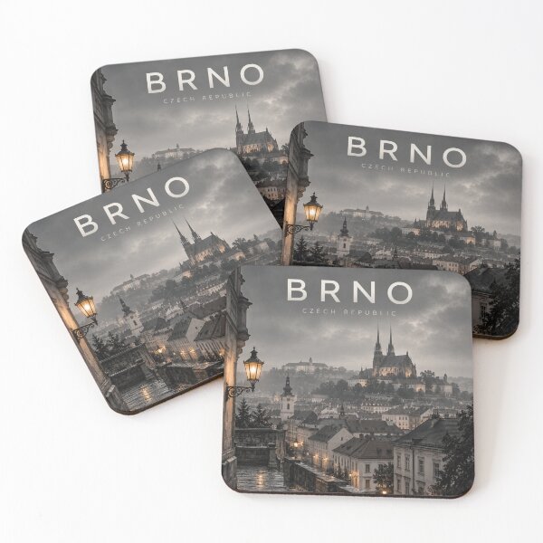 Item preview, Brno Cinematic Monochrome Urban Artwork designed and sold by MichaeIRellov.