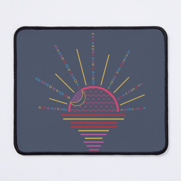 Item preview, Geo Pop Sunset Print - Indigo Blue designed and sold by Daniel Bevis Design.