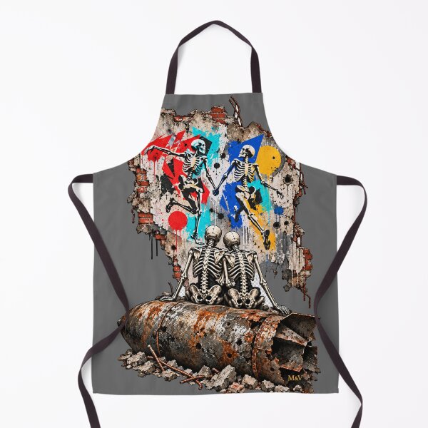 Item preview, Skeleton Couple Watching Street Dancers designed and sold by Qenlo.