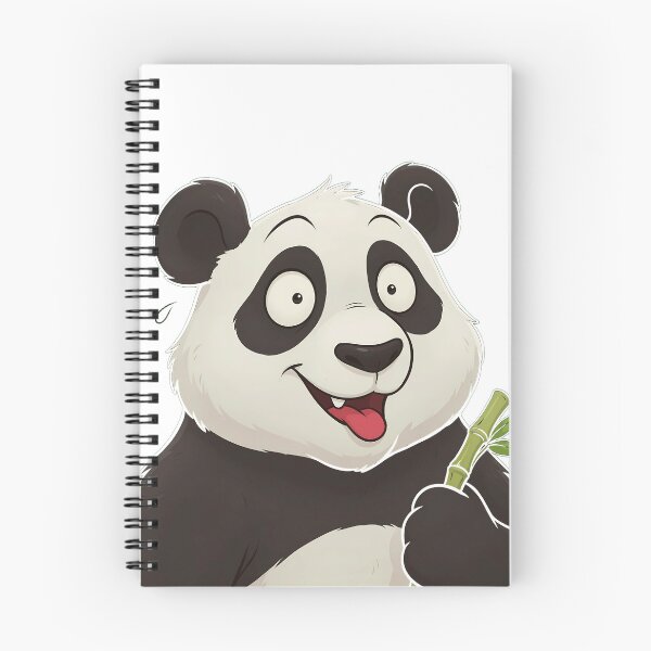 Item preview, Happy Cartoon Panda with Bamboo designed and sold by charmaroundyou.