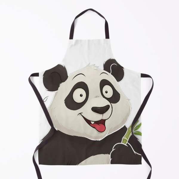 Item preview, Happy Cartoon Panda with Bamboo designed and sold by charmaroundyou.