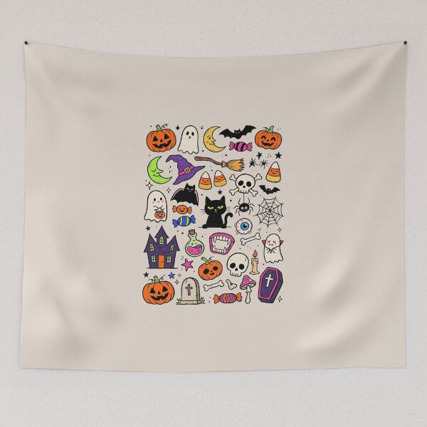 Item preview, Cute Halloween Doodle Pattern designed and sold by dudelinart.