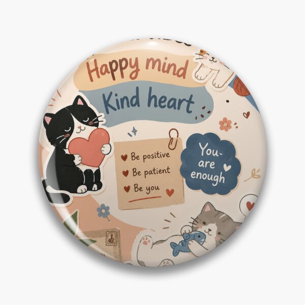 Item preview, Good Vibes & Happy Mind – Cute Cozy Cat Positive Affirmations designed and sold by vinothmech53.