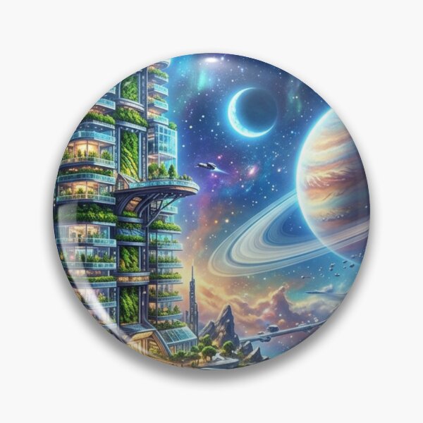 Item preview, Futuristic Botanical Sky City designed and sold by Sigtrix.