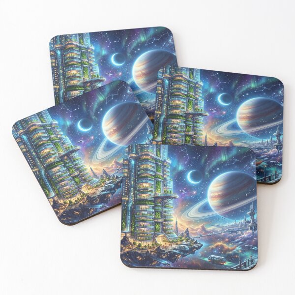 Item preview, Futuristic Botanical Sky City designed and sold by Sigtrix.