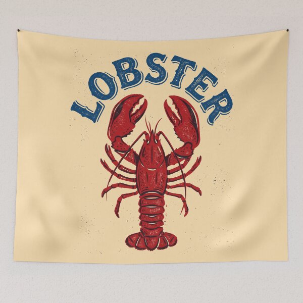 Item preview, Vintage Red Lobster - Retro Nautical Sea Life Art designed and sold by seven things shop.