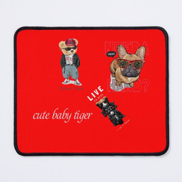 Item preview, Cute Baby Tiger Hip Hop Streetwear Cartoon Animal Design designed and sold by EllieBussau.
