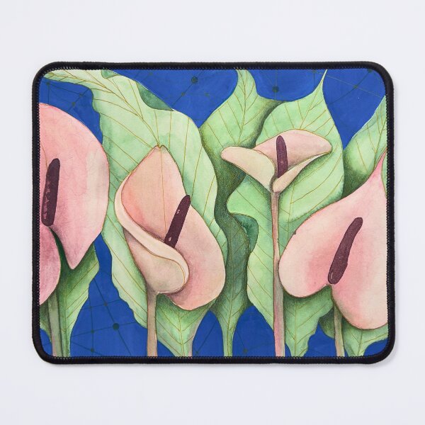 Item preview, Pink Calla Lilies Under a Blue Constellation designed and sold by ArithraStudio.
