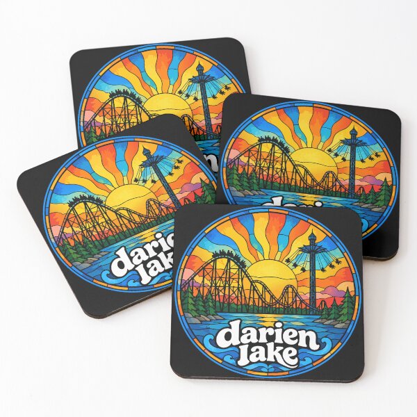 Item preview, Darien Lake New York Stained Glass Art Travel designed and sold by TomFrontierArt.