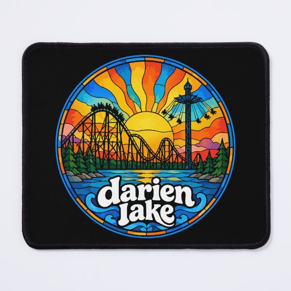 Item preview, Darien Lake New York Stained Glass Art Travel designed and sold by TomFrontierArt.