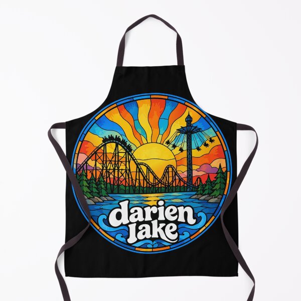 Item preview, Darien Lake New York Stained Glass Art Travel designed and sold by TomFrontierArt.