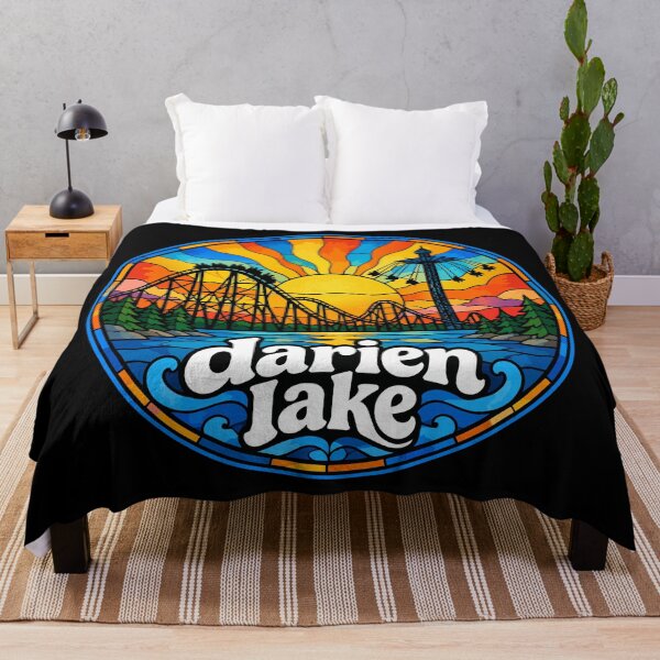 Item preview, Darien Lake New York Stained Glass Art Travel designed and sold by TomFrontierArt.