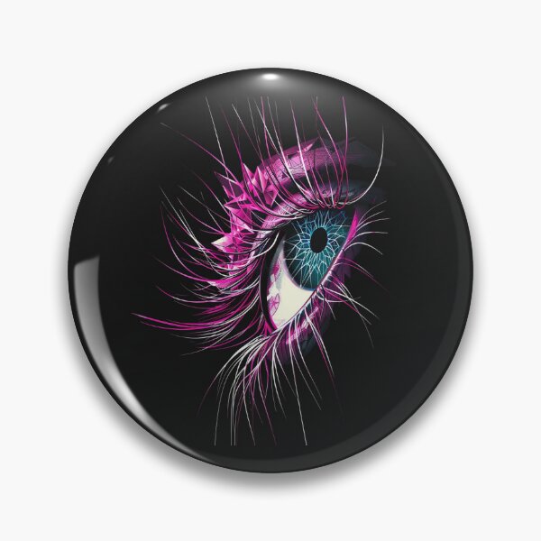 Item preview, An eye with an iris shaped like a blooming, digital flower designed and sold by STATIC SOUL.
