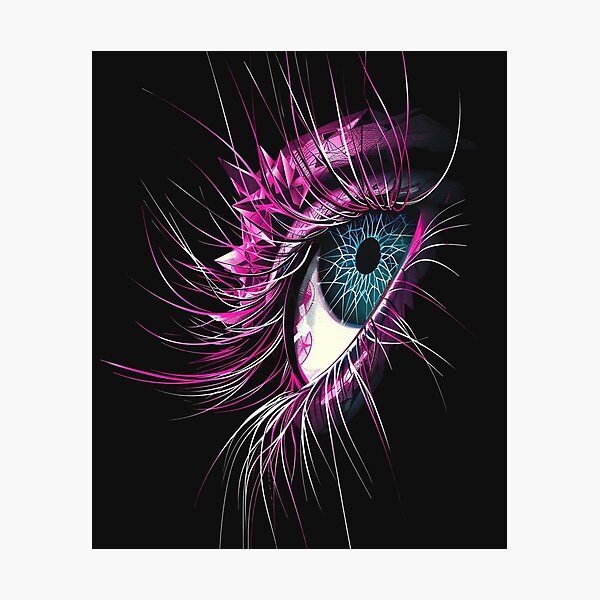 Item preview, An eye with an iris shaped like a blooming, digital flower designed and sold by STATIC SOUL.