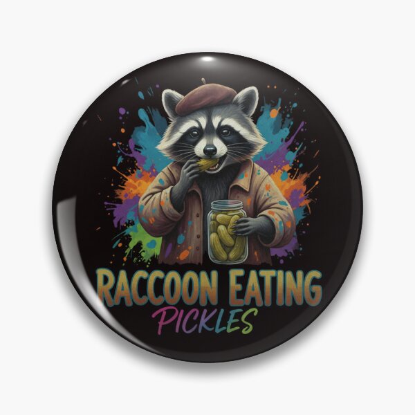 Item preview, RACCOON EATING PICKLES designed and sold by SkrabinhoArt.