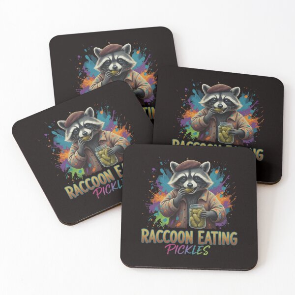 Item preview, RACCOON EATING PICKLES designed and sold by SkrabinhoArt.