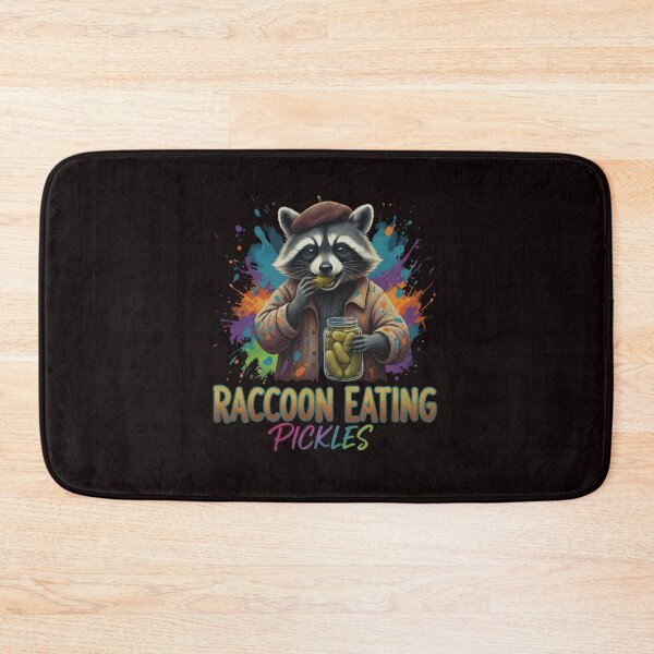 Item preview, RACCOON EATING PICKLES designed and sold by SkrabinhoArt.