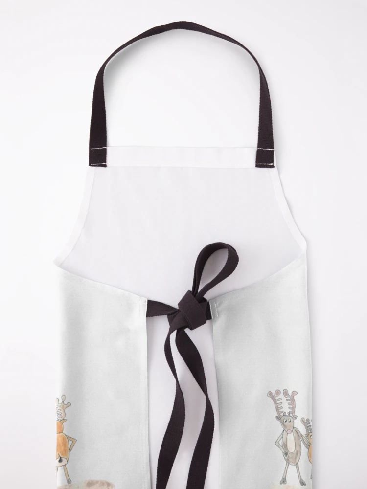 Thumbnail 5 of 6, Apron, Reindeer Chorus Line, Rentier Chorus Line, designed and sold by Anke‘s Bazaar.