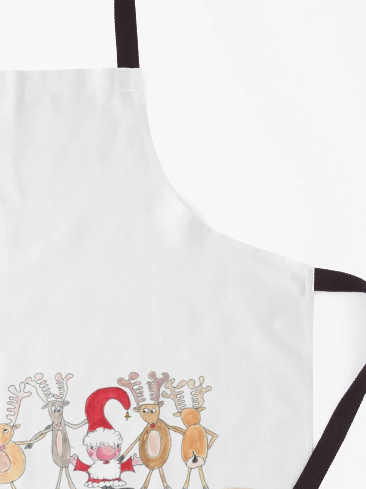 Thumbnail 3 of 6, Apron, Reindeer Chorus Line, Rentier Chorus Line, designed and sold by Anke‘s Bazaar.