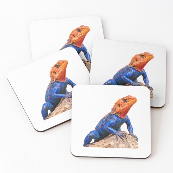 Item preview, Rainbow Agama Lizard Pop Art Wildlife Print designed and sold by Helt-enkelt.