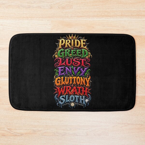 Item preview, Seven Deadly Sins – Gothic Sin Typography Design designed and sold by ArtisticHeart21.