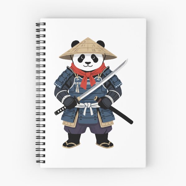 Item preview, Cute Panda Samurai Warrior with Katana Sword and Bamboo Hat designed and sold by seven things shop.