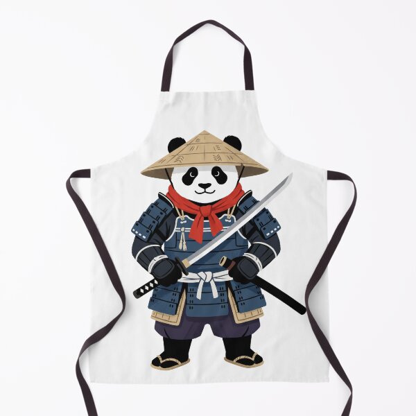 Item preview, Cute Panda Samurai Warrior with Katana Sword and Bamboo Hat designed and sold by seven things shop.