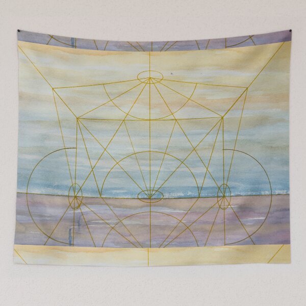 Item preview, Architecture of the Horizon, Pastel Geometric Landscape designed and sold by ArithraStudio.