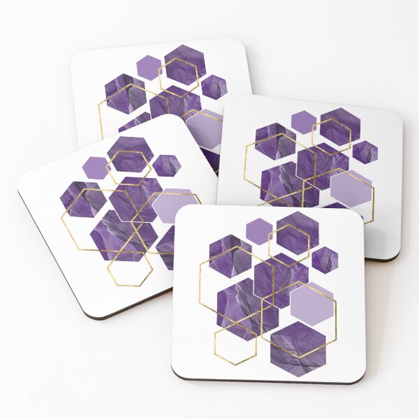 Item preview, Purple Hexagonal Modern designed and sold by Shapes-Mania.